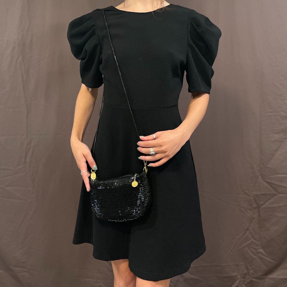 LUSH Black Puff Sleeve Dress